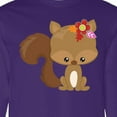 thumbnail image 4 of Inktastic Spring Animals, Cute Squirrel, Colorful Flowers Long Sleeve T-Shirt, 4 of 5