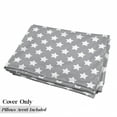 thumbnail image 5 of Star Floor Pillow Lounger Cover, Big Stars Pattern Monochrome Modern Design Starry Night Themed, Nap Mat Printed Fabric Case for 5 Pillows, 88" x 27", White Grey, by Ambesonne, 5 of 5
