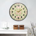 thumbnail image 2 of Yayeee Wall Clock Battery Operated 11.9" Silent Quartz Non-Ticking for Living Room Decor, Light Green Geometric, 2 of 8