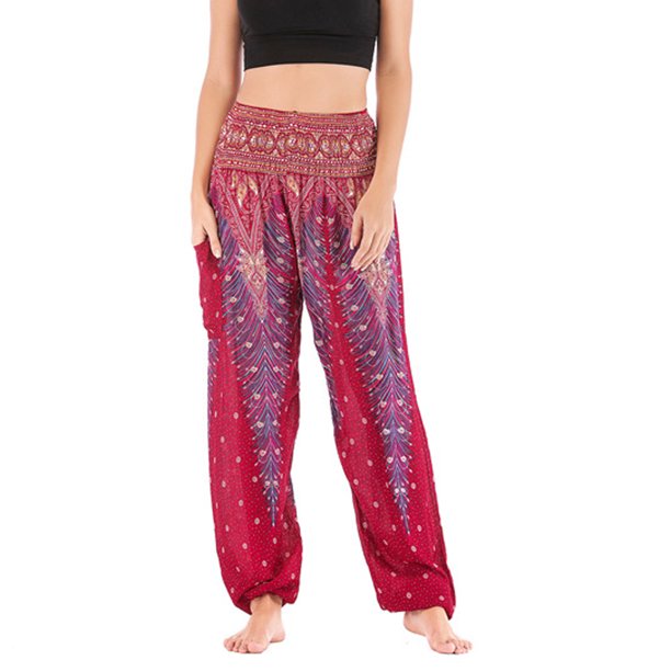 ABPWLY Womens Winter Pants Women's Bohemian Style Casual Loose Lantern