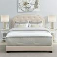 thumbnail image 2 of Accueil Prix Touffeté Clou Garni Lit Grand en Beige Naturel, 2 of 2