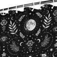 thumbnail image 3 of Moon and Leaf Gothic Pattern Modern Waterproof Shower Curtain Set with 12 Hooks, Washable Decorative Bathroom Shower Curtain, 3 of 6