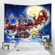 thumbnail image 1 of Tapiz de Navidad para montar en la pared, Papá Noel, árbol de Navidad, chimenea, alce, dormitorio, sala de estar, decoración de pared para dormitorio, 1 of 4