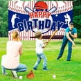 thumbnail image 5 of 7x5 Baseball Happy Birthday Banner Sports Party Decorations for Boys Teens, Large Themed Wall Backdrop for Team Holiday Celebration, 5 of 7