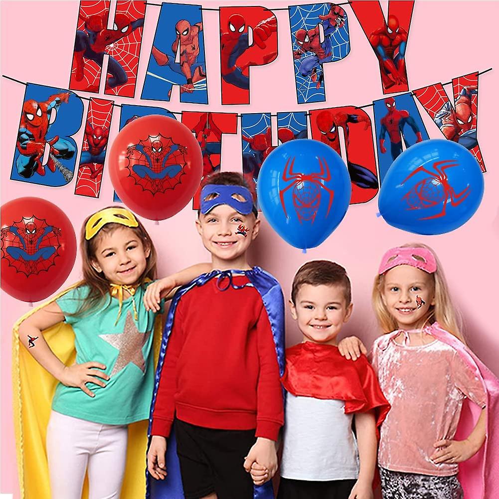Décoration Anniversaire 3 Ans Spider-Man - Ballons, Bannière, Nappe (Kit Complet Thème Super-Héros) - 10