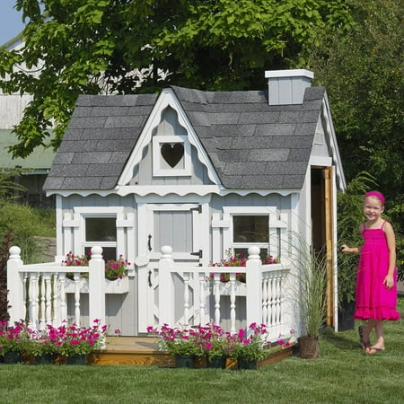 Victorian Cottage Gardens - Little Cottage 4 x 6 Victorian Wood Playhouse