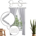 thumbnail image 6 of Nora Embroidery Sheer Tie Top Window Curtains with Tiebacks, Gray, 38x96, 6 of 13