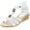 White, variant on Women's Woven Beaded Floral Wedge