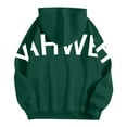 thumbnail image 7 of Tiweut Hoodies for Womens Hoodies Elegant Hooded Long Sleeve Letter Print Sweatshirt Basic Sweatshirt with Hood Relaxed Fit Tops Dark Green2,XL, 7 of 7