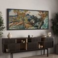 thumbnail image 2 of Large Framed Canvas Wall Art Abstract Vintage Landscape Print for Living Room Decoration - 60"x30" Black Frame, 2 of 7