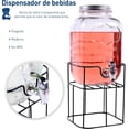 thumbnail image 2 of Vitrolero de Vidrio Bluelander Dispensador de Agua con Base de hierro Capacidad 8 L con tapa, 2 of 5
