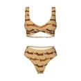 thumbnail image 4 of Daiia Dachshund Dog Puppy Women's Bikini Set Two Piece Swimsuit High Waisted Bikini Adjustable Straps Bikini Perfect for Beach, Pool, and Summer Vacation-, 4 of 9