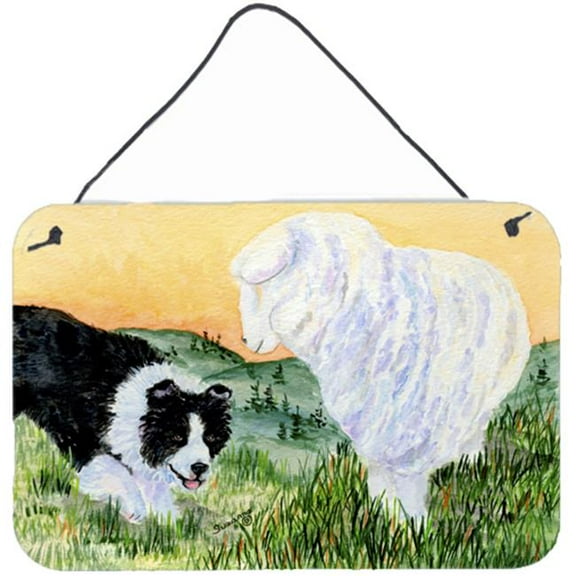 Border Collie Indoor Aluminium Metal Wall Or Door Hanging Prints