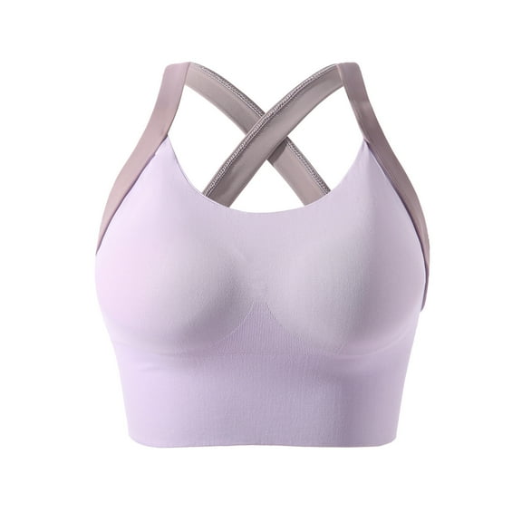 IROINNID Sport Bra for Women Lace Bra for Women Ladies Traceless Comfortable No Steel Ring Vest Breathable Gathering Yoga Sports Bra Underwear,Purple