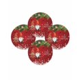 thumbnail image 7 of 13 Inch Round Placemats Set of 4, Red Gnomes Christmas Non Slip Heat Insulation PP Table Mats, Xmas Weeping Balls Snowflake Washable Place Mats for Kitchen Dining Party Table Decor, 7 of 7