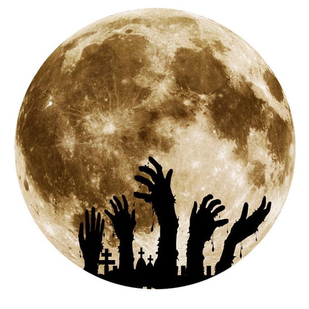Pared De Luna Luminosa, Pegatina Fluorescente De Halloween, Autoadhesiva Para Decoración De Halloween Scienceny HA040040-04