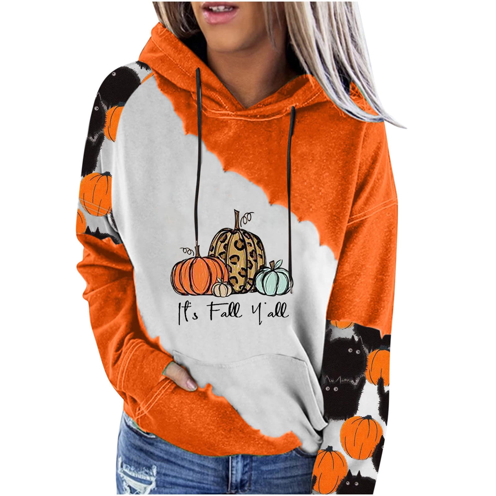 Womens Sweatshirts Halloween Shirts for Women Trendy Long Sleeve