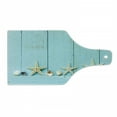 thumbnail image 1 of Rustic Wood Cutting Board, Nautical Arrangement of Sea Stars and Shells Illustration with Planks, Decorative Tempered Glass Cutting and Serving Board, in 3 Sizes, by Ambesonne, 1 of 2