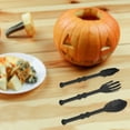 thumbnail image 4 of YIHNDIS Food Grade Plastic Cutlery Set Novelty Halloween Decoration Flatware Halloween Scene Maintain Taste Dishes, 4 of 6