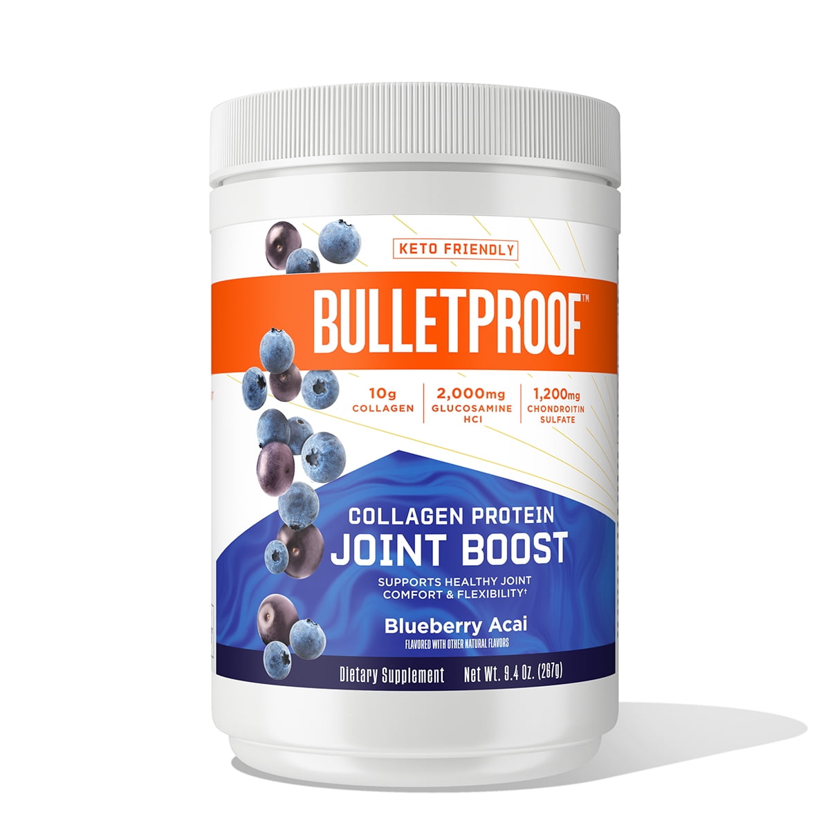 Blueberry Acai Joint Boost With Collagen Protein 10g Protein 9 4 Oz Bulletproof Glucosamine Chondroitin To Support Healthy Joints Walmart Com Walmart Com
