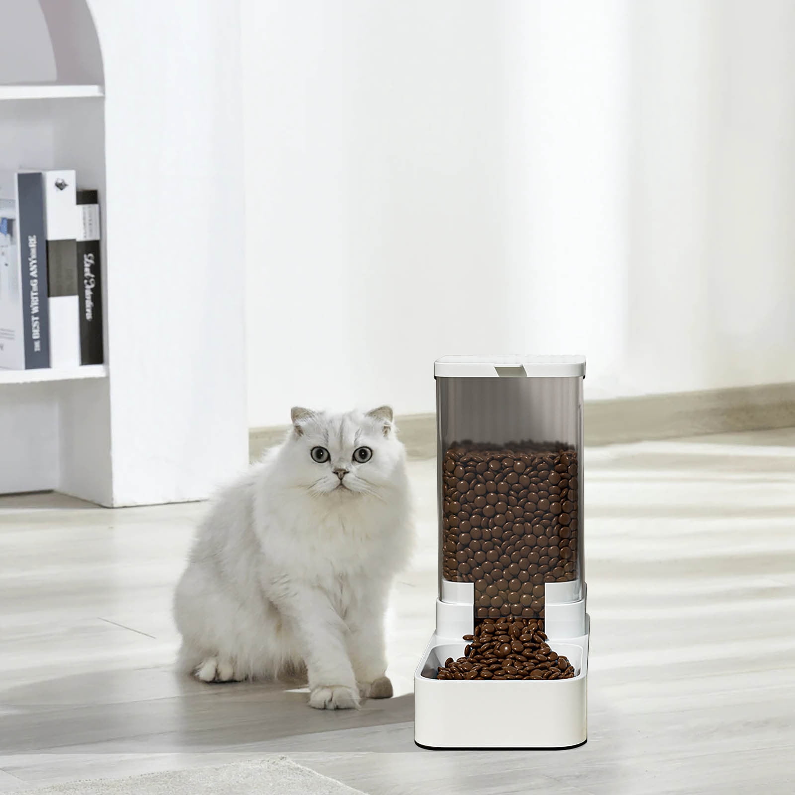 EGYMEN Automatic Pet Feeder, Programmable Pet Feeding Station for Cats and Dogs, Self-Dispensing Food Dispenser with Water Bowl, Eco-Friendly Pet Feeding and Watering Solution