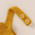 thumbnail image 6 of Baby Knit Romper Cotton Sleeveless Sweater with Hat Set Straps Knit Jumpsuit Romper Overalls 2PCS Outfit Set Fall Outfit Clothes for Boys Girls 6-9 Months, 6 of 8