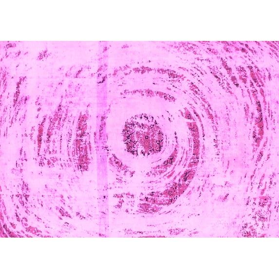 Ahgly Company Indoor Rectangle Abstract Pink Modern Area Rugs, 5' x 8'