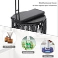thumbnail image 4 of Free Standing Toilet Paper Holder Stand with Storage,Holder Floor Stand Storage Rattan Bathroom Decorfor Bathroom,Black, 4 of 7