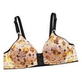 thumbnail image 2 of SHOPESSA Promotion Bras for Women Floral Bra Front Button Closure Straps Adjustable Bralette Underwire Push Up Underwear Khakion Clearance, 2 of 9