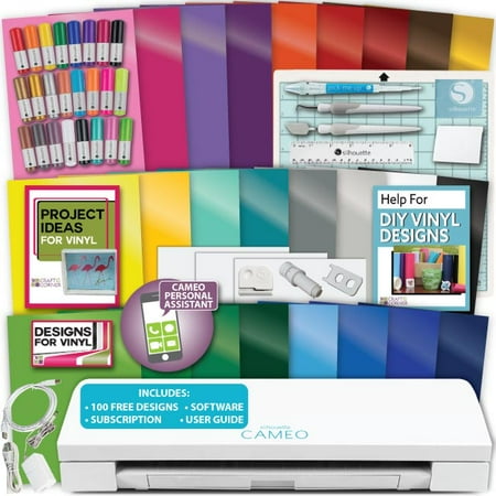 Silhouette Cameo 3 Machine Bundle 28 Oracal Vinyl With Transfer Paper Tools Pens