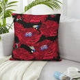 thumbnail image 6 of ZICANCN Red Flowers With Blue Stamens Throw Pillow Covers, Bed Couch Sofa Knit Decorative Pillow Covers for Living Room Farmhouse, 18"x18", 6 of 8