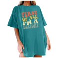 thumbnail image 1 of WEAIXIMIUNG T-Shirts d'Entraînement pour Femmes Ajustés Mode Décontractée Col Rond T-Shirts Été Manches Courtes Décontractés Imprimés Amusants T-Shirts, 1 of 4