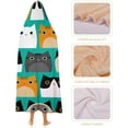 thumbnail image 4 of Cartoon Cat Pattern Wearable Blanket Hoodie Cloak Hooded Blankets Softest Warmth Throw Blanket for Girls Womens Kids, 4 of 6