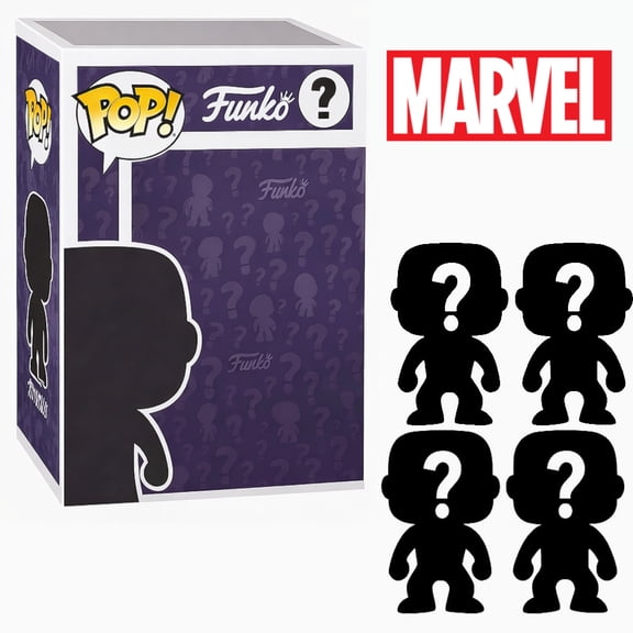 Set of 4 Surprise Mystery Marvel Funko Pop! Randomly Selected