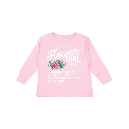 

Inktastic Flower Girl Wedding Duties Gift Toddler Toddler Girl Long Sleeve T-Shirt