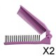 thumbnail image 1 of Paquete de 2-4 cepillos plegables para el cabello, minipeine de bolsillo de doble cabeza para salón de belleza, color morado 2 piezas, 1 of 9