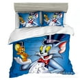 thumbnail image 2 of Tom Jerry Bedding Quilt Cover, Three-piece Set, 3D Printing, Soft Microfiber, Cartoon Duvet Cover-ZJKDGJKJ, 2 of 4