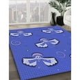 thumbnail image 3 of Ahgly Company Machine Washable Indoor Rectangle Transitional Sky Blue Area Rugs, 2' x 4', 3 of 7