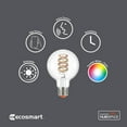 thumbnail image 2 of 60-Watt Equivalent Smart G25 Clear Color Changing CEC LED Light Bulb with Voice Control (1-Bulb) Powered by Hubspace, 2 of 5