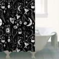 thumbnail image 3 of Gothic Shower Curtain Set - Dark Celestial Moon & Star Print, Mystical Cosmic Bath Decor, Waterproof Polyester 72"Wx72"L, Goth Aesthetic Gift, 3 of 4