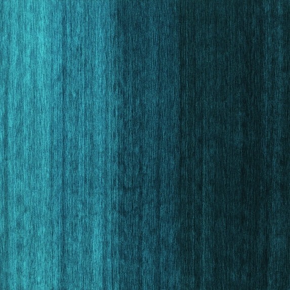 Ahgly Company Machine Washable Indoor Square Abstract Turquoise Blue Contemporary Area Rugs, 3' Square
