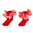 thumbnail image 3 of Ruffle Socks for Girls,Big Ruffle Ankle Socks Baby Kids Cotton Double Lace Turn Sock for Girls Cute Socks for Dance Daily, 3 of 5