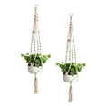 thumbnail image 2 of 2Pcs Flowerpot Hanging Net Hand Knitting String Bag Wall-mounted Decor for Home Garden Store Size Middle, 2 of 8