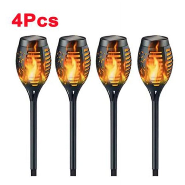 1/2/4/6/8/10pcs Solar Flame Torch Lights Flickering Light Waterproof Garden Decoration Outdoor Lawn Path Yard Patio Floor Lamps, 3x3x20.6in