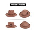 thumbnail image 5 of PULLIMORE Fedora Hats for Men & Women Wide Brim Felt Hat Dress Panama Trilby Hats, 5 of 8