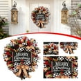 thumbnail image 2 of ZCSKFIN American Style Christmas Letter Wreath with Red Berry Vine Ring, Creative Door Hanging Decoration for Holiday Entryway Displays, Traditional Festive Accent for Home and Porch Decor, 2 of 9
