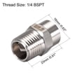thumbnail image 2 of Uxcell 1/4 BSPT Stainless Steel Wide Angle Cone Spray Tip Nozzle, 2 of 5
