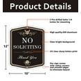 thumbnail image 2 of Property No Soliciting Signs Rust Free Aluminum, Fade Resistant, UV Protected & Waterproof (2 Pack), 2 of 7
