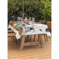 thumbnail image 2 of Outdoor Tablecloth with Umbrella Hole and Zipper, Orange Pumpkins Fall Rectangle Table Cloth 60x84 Inch Waterproof Tablecloth, Thanksgiving Botanical Maple Leaves Picnic Table Cover for Patio Camping, 2 of 7