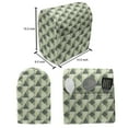 thumbnail image 4 of Geometric Stand Mixer Cover, Repeated Diagonal Squares and Triangles, Kitchen Appliance Organizer Bag Cover with Pockets, 5 Quarts, Pale Green Reseda Green, by Ambesonne, 4 of 4
